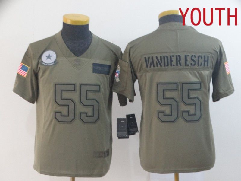 Youth Dallas cowboys #55 Vander esch Nike Camo 2019 Salute to Service Limited NFL Jerseys